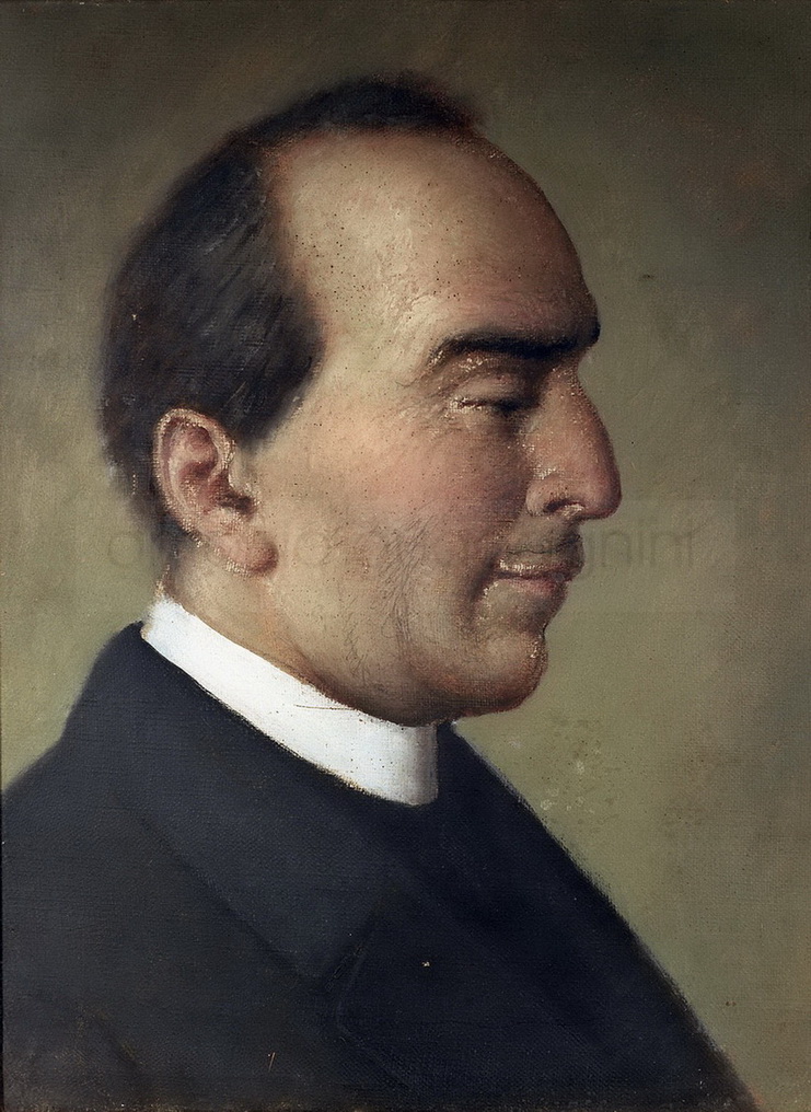 Ritratto del maestro don Paolo Nodari - 1893 - olio su tela cm. 43x32 - coll. privata